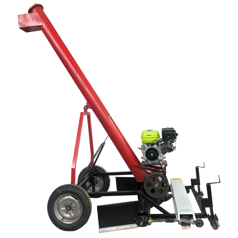 Grain screwing and truck-loading lifter series usage video